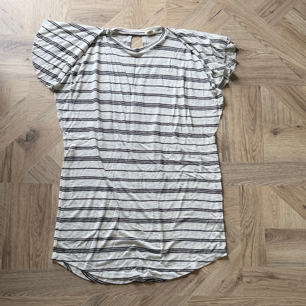 Billabong Striped Cream and Black Coverup
